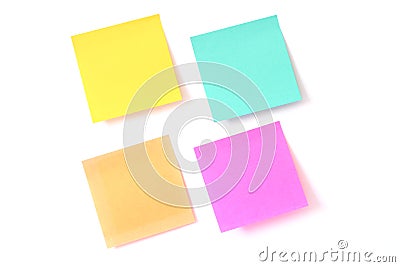 Coloured Sticky Notes Stock Photo