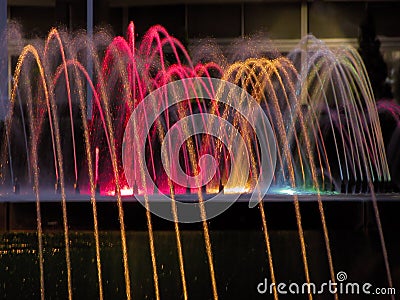 Colourful artesian well Stock Photo