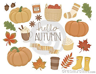 Autumn doodles Stock Photo