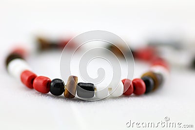 Colourful bead bracelet Stock Photo
