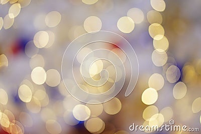 Colourful & Beautiful Blurry circle bokeh, out of focus background in the Christmas concept and theme Stock Photo