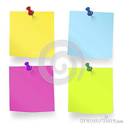 Colourful Blank Sticky Note Concept Stock Photo