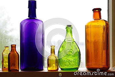 Colourful bottles 2 Stock Photo