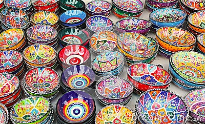 Colourful bowls Stock Photo