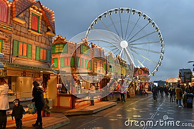 Winter Wonderland Christmas fairground Hyde Park Editorial Stock Photo