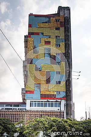 Colourful building in Maputo, Mozambique Editorial Stock Photo