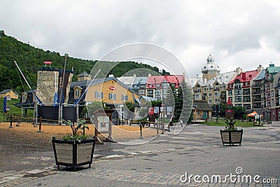 Colourful buildings of Mont Tremblant 2 Editorial Stock Photo