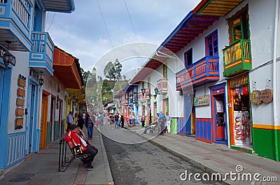 Colourful buildings in Salento Editorial Stock Photo