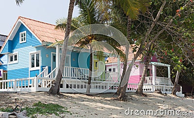 Colourful bungalows Stock Photo