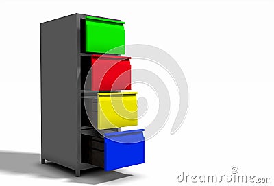 Colourful Cabinet Stock Photo