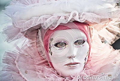 Colourful carnival mask in Venice Editorial Stock Photo