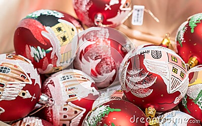 Colourful christmas decoration balls Stock Photo
