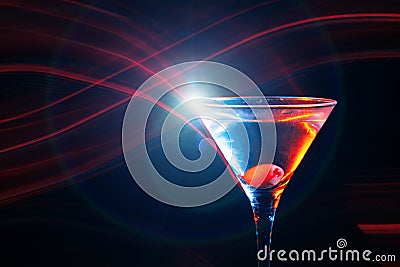 Colourful cocktail with flares Stock Photo