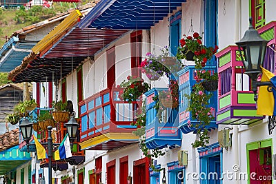 Colourful colonial architecture Stock Photo