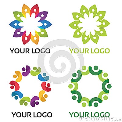 Colourful Community Logo Stock Photo