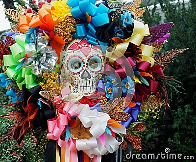 Colourful Day Of The Dead Decoration Editorial Stock Photo