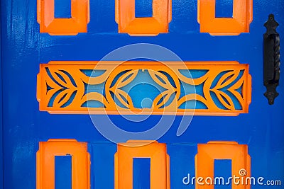 Colourful door closeup Stock Photo