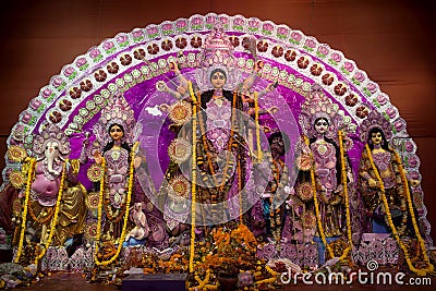 Colourful Durga Puja Idols , Kolkata, Editorial Stock Photo