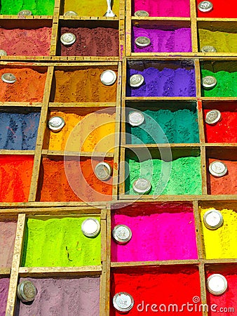 Colourful dyes Stock Photo