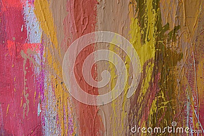 Colourful wild painting closeup acrylic paint Stock Photo