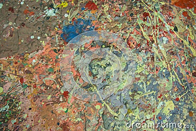 Colourful wild painting closeup acrylic paint Stock Photo