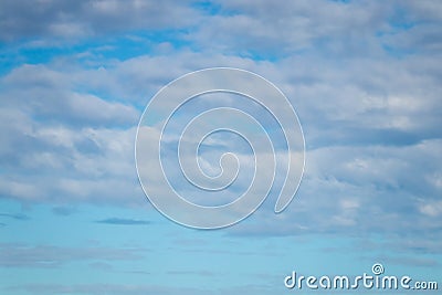 Colourful evening sky with unusual cloud formations Stock Photo