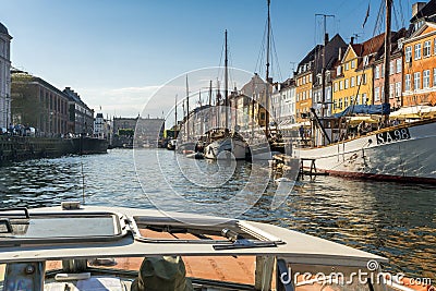 Colourful facades along Nyhavn, Copenhagen Editorial Stock Photo