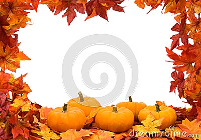 Colourful Fall Background Frame Stock Photo