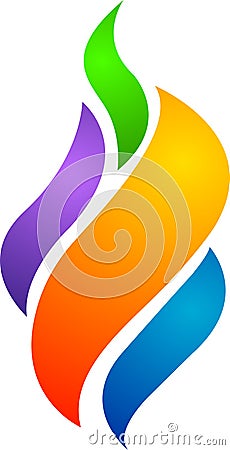 Colourful flame logo Vector Illustration