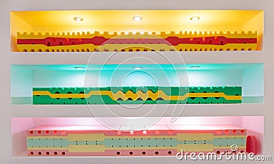 Colourful Foam Mattresses Stock Photo