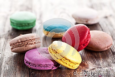 Colourful french macaron. Stock Photo