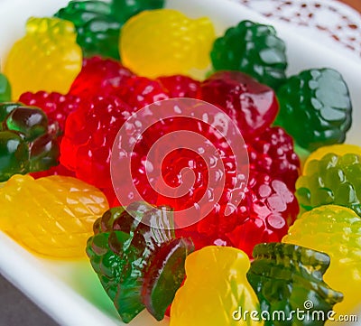 Colourful fruit jelly candie Stock Photo