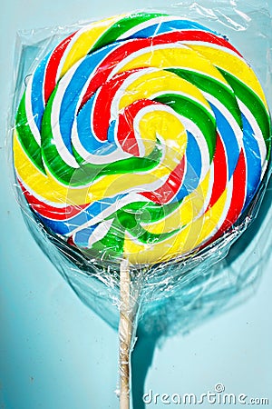 Colourful fruit lollipop Stock Photo