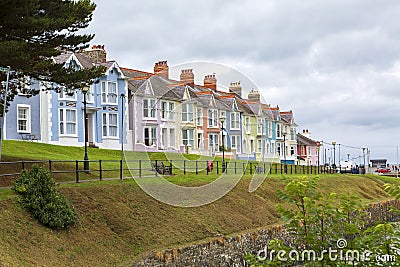 Colourful Georgian houses in Aberaeron, West Wales, UK Stock Photo
