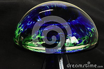 A colourful Glass Magic Mushroom Stock Photo