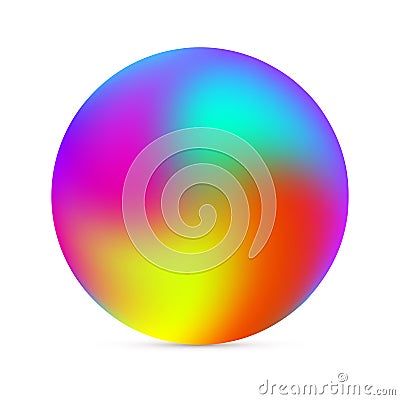 Colourful Gradient Orbs on white background. Abstract sphere. Vector Illustration