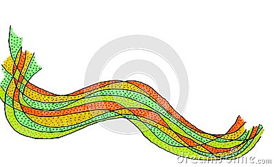 Colourful hand drawn border. Stock Photo
