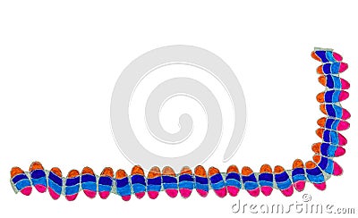 Colourful hand drawn border. Stock Photo
