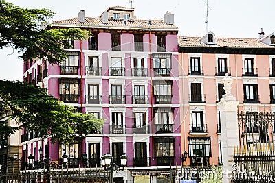 Colourful Houses Editorial Stock Photo