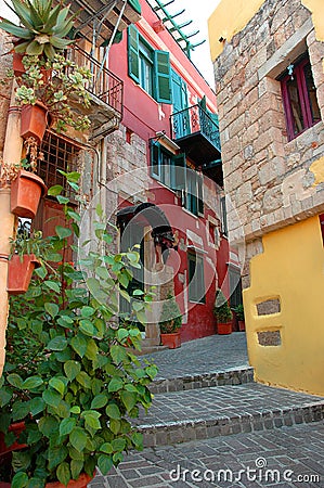 Colourful houses in Gran canary Editorial Stock Photo