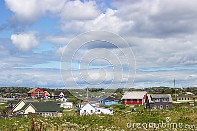 Colourful houses in Peggy's Cove near Halifax, Nova Scotia, Canada Editorial Stock Photo