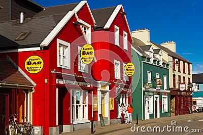 Colourful houses. Strand street. Dingle. Ireland Editorial Stock Photo