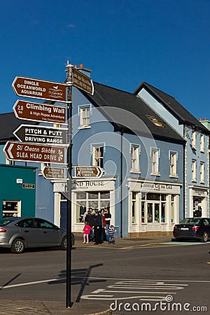 Colourful houses. Strand street. Dingle. Ireland Editorial Stock Photo