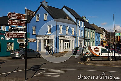 Colourful houses. Strand street. Dingle. Ireland Editorial Stock Photo