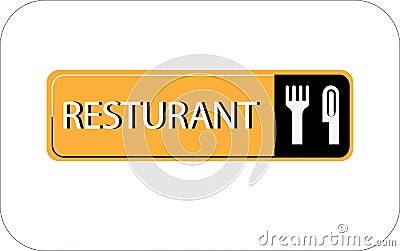 Colourful resturant vector image web icon Stock Photo