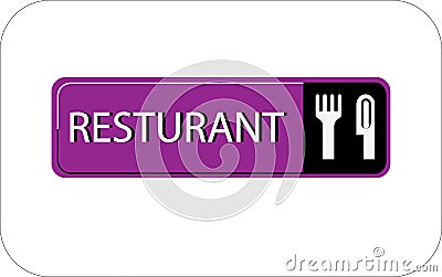 Colourful resturant vector image web icon Stock Photo