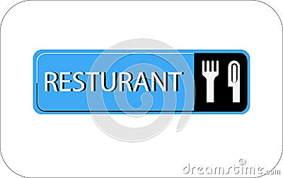 Colourful resturant vector image web icon Stock Photo