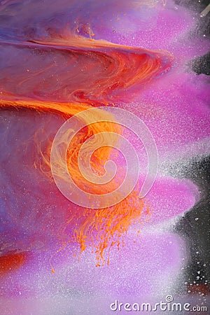 Colourful ink dissolving Stock Photo