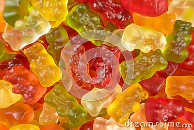 Colourful jelly babies / gummy bear candy sweets Editorial Stock Photo