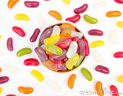 Colourful Jelly Bean Candy Stock Photo